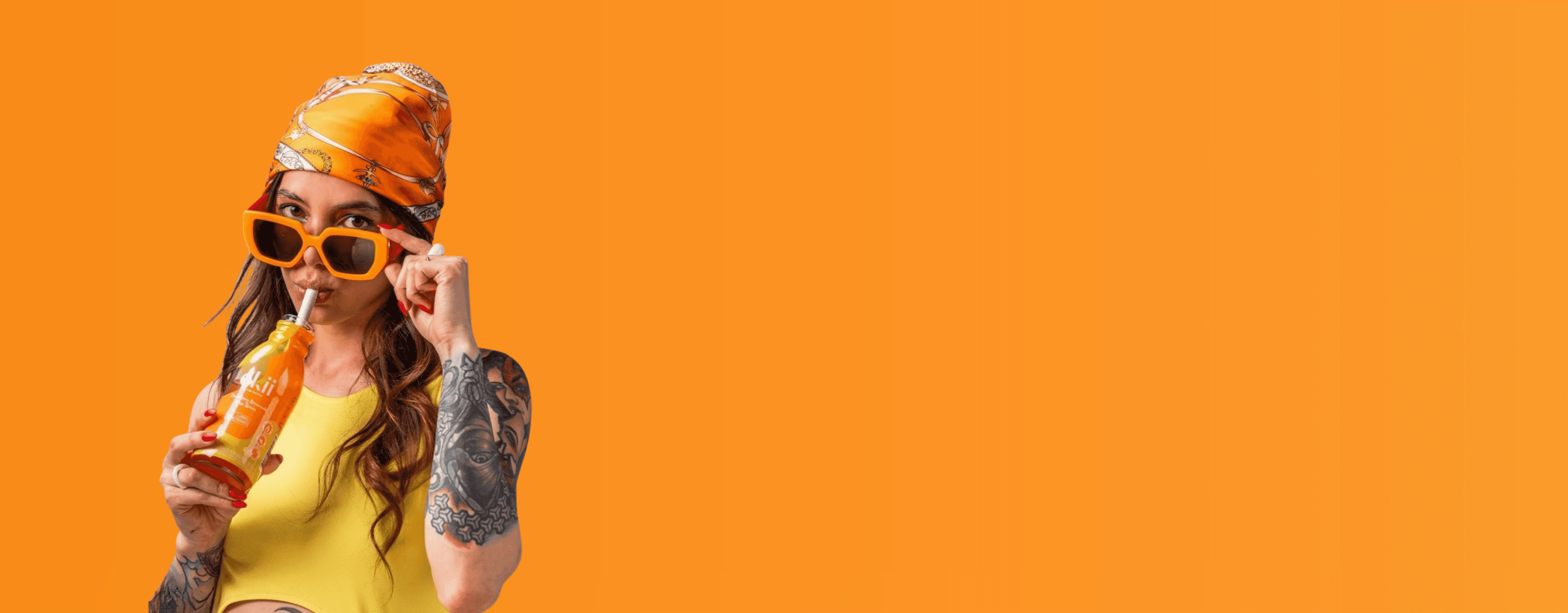 Woman in a dark golf outfit mid-swing on a lush green golf course, with sand bunkers and trees in the background, promoting a 38% discount.