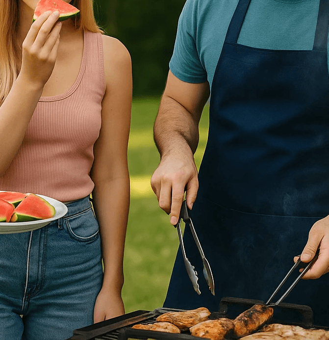 cookout with watermelon