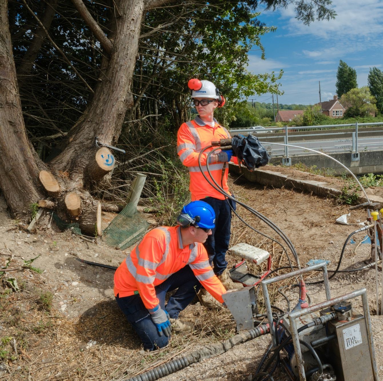 Mainmark Engineers Inject Resin into Ground While Treating Subsidence Risk Linked to Tree Root Activity