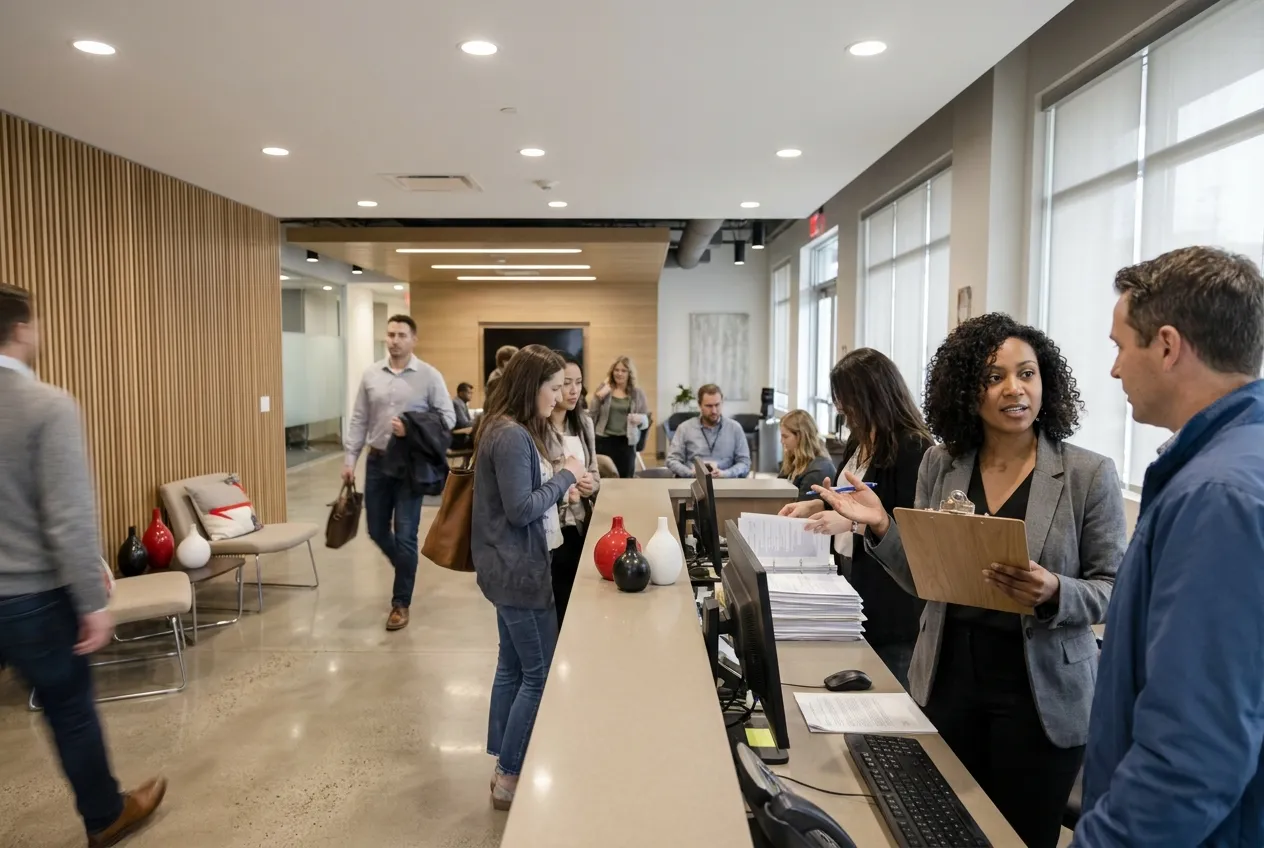 RockN' Socials office meeting at a Digital Marketing Agency workspace.