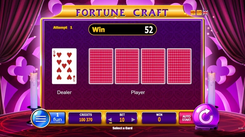 Fortune Craft — Risk Game avec cartes permettant de viser un gain doublé ou quadruplé