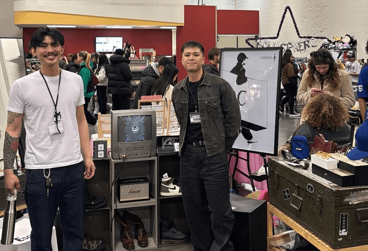 Phone showing Bloomy UI