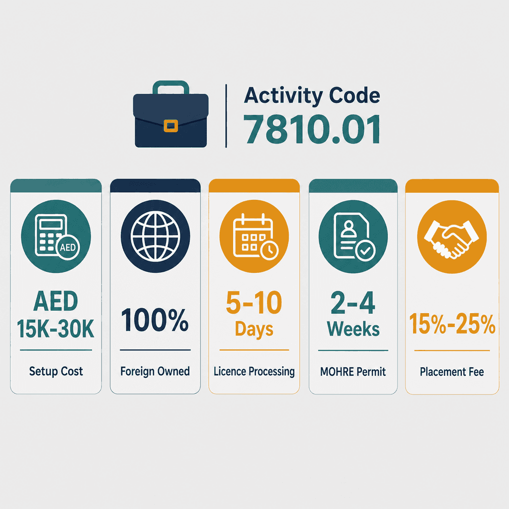 Infographic: Recruitment & Staffing Agency Business License in Dubai