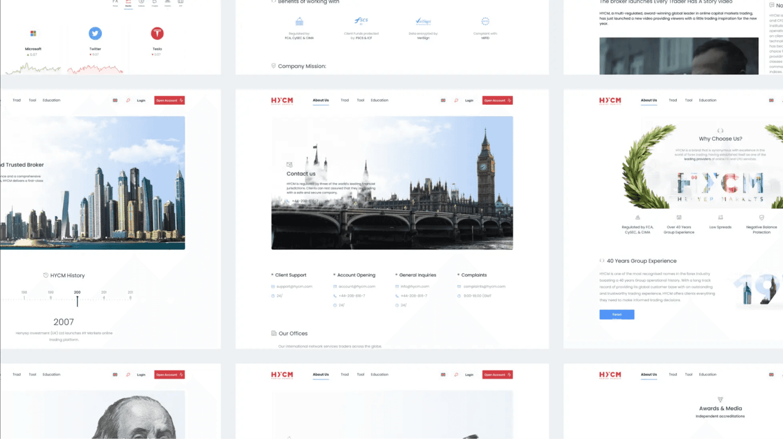 hycm new design by fivecube agency