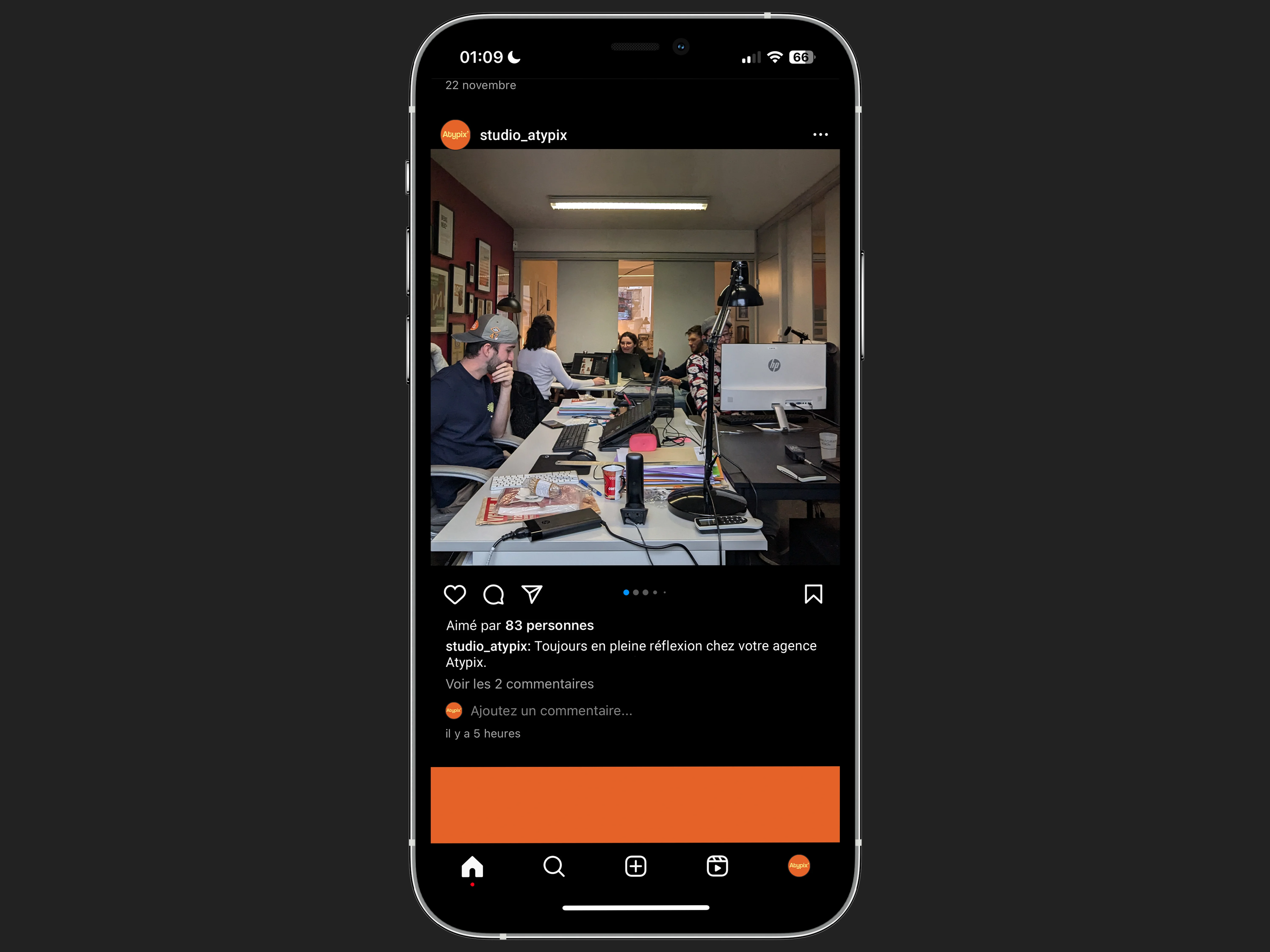 Post co working Instagram Atypix