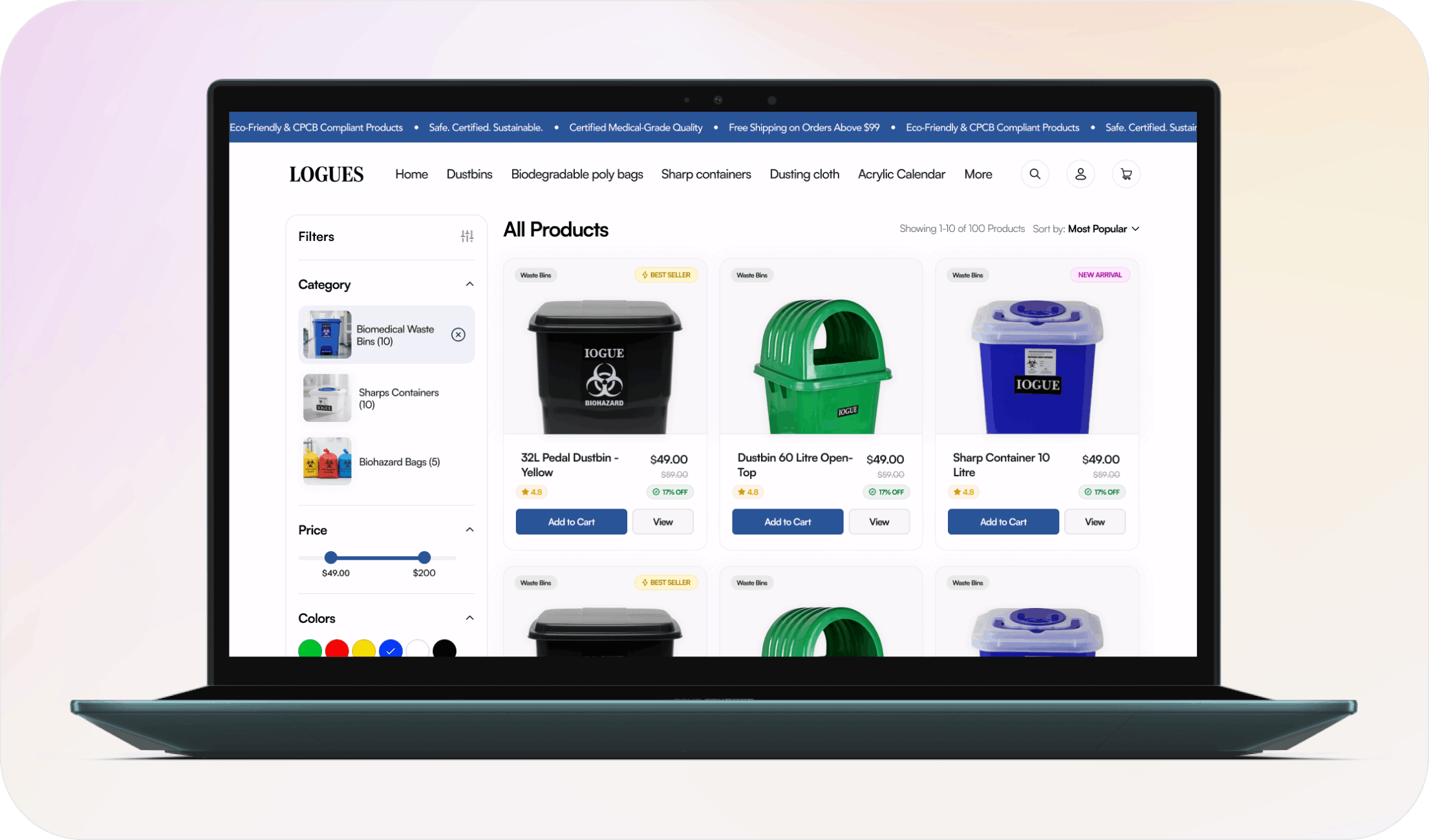 Products Page