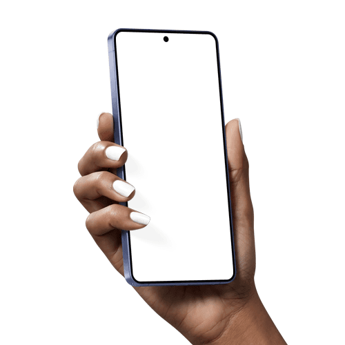 Hand holding Galaxy S26 Ultra mockup