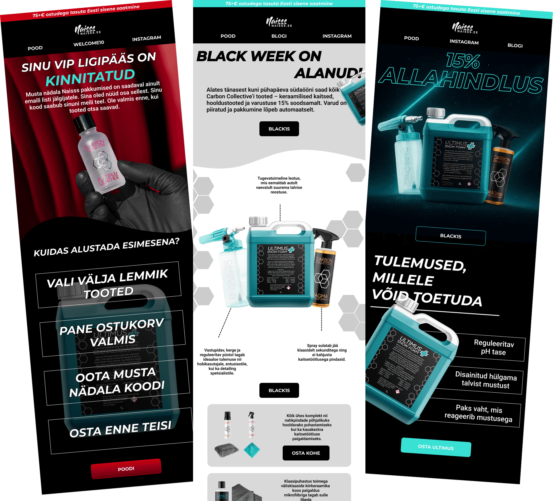 Image of example emails