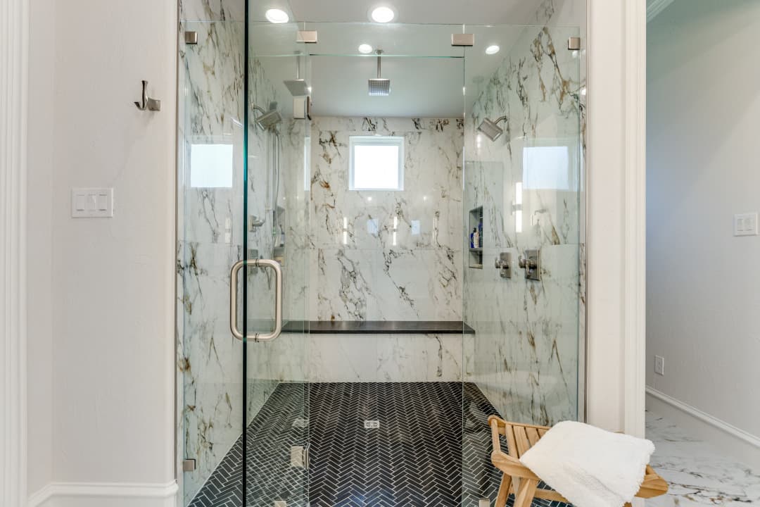 luxury walk-in shower remodel