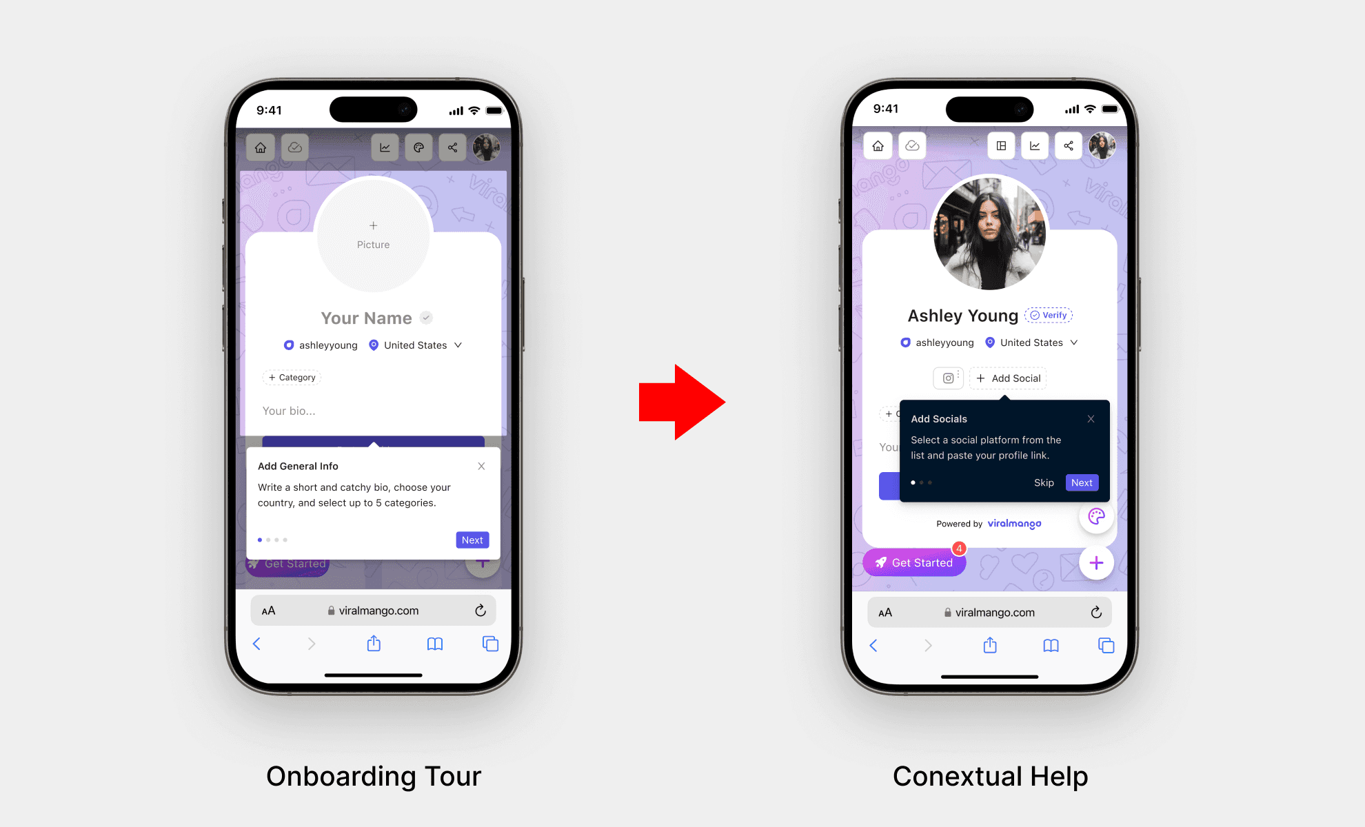 From Onboarding Tour to Contextual Help: Users skipped the full tour, so I replaced it with small, helpful tips shown at the right time. This made the experience easier—and boosted media kit engagement.