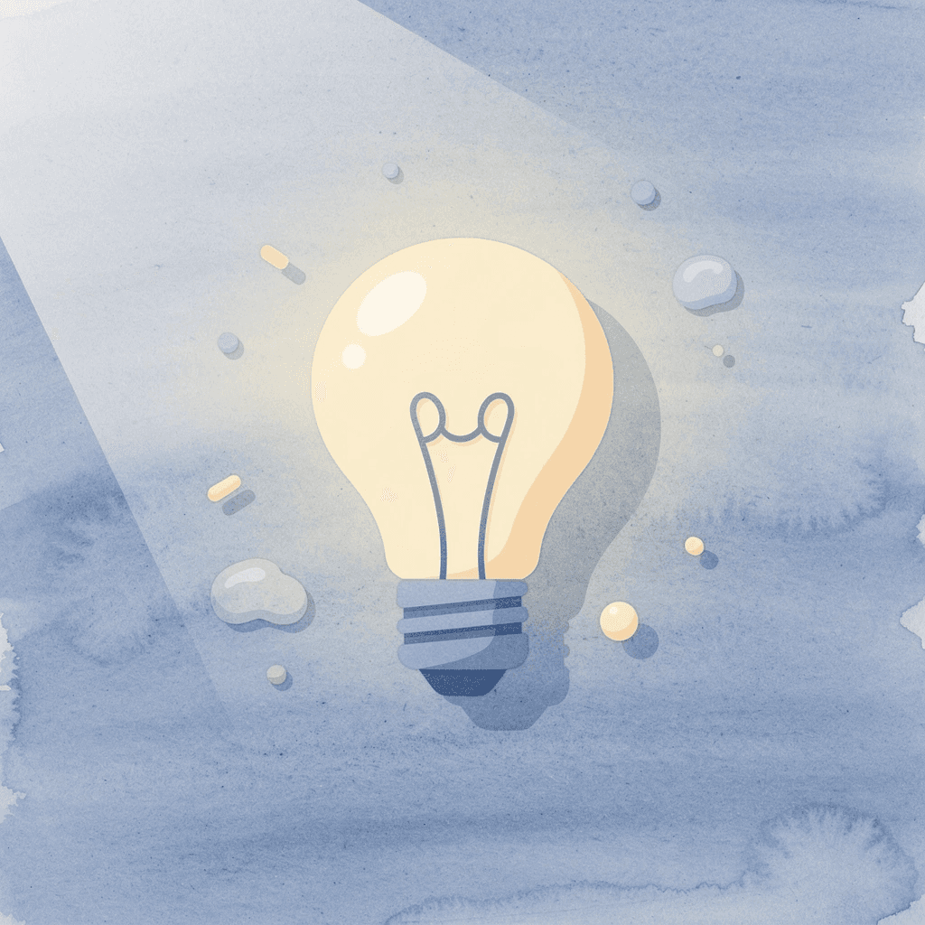 Lightbulb icon representing creative imagination and internal resourcefulness - 
