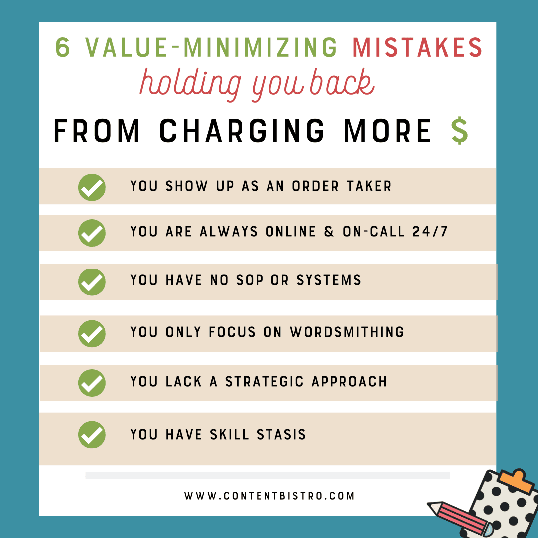 Mistakes holding you back from charging more as a launch copywriter