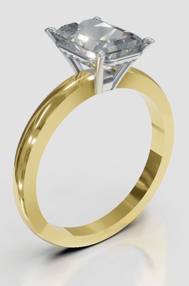 Wright Style -Solitaire Hidden Halo- $1,800 (with hidden halo diamonds)