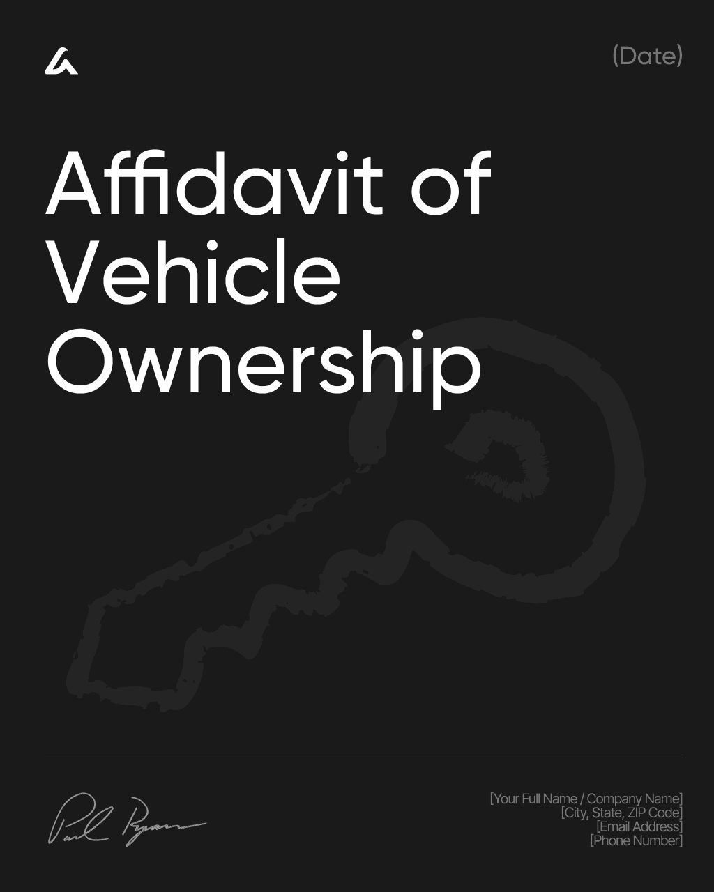Affidavit of Vehicle Ownership