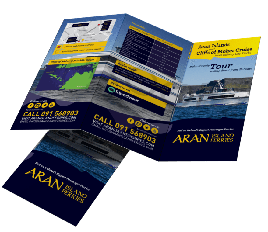 Leaflet Design for Aran Island Ferries