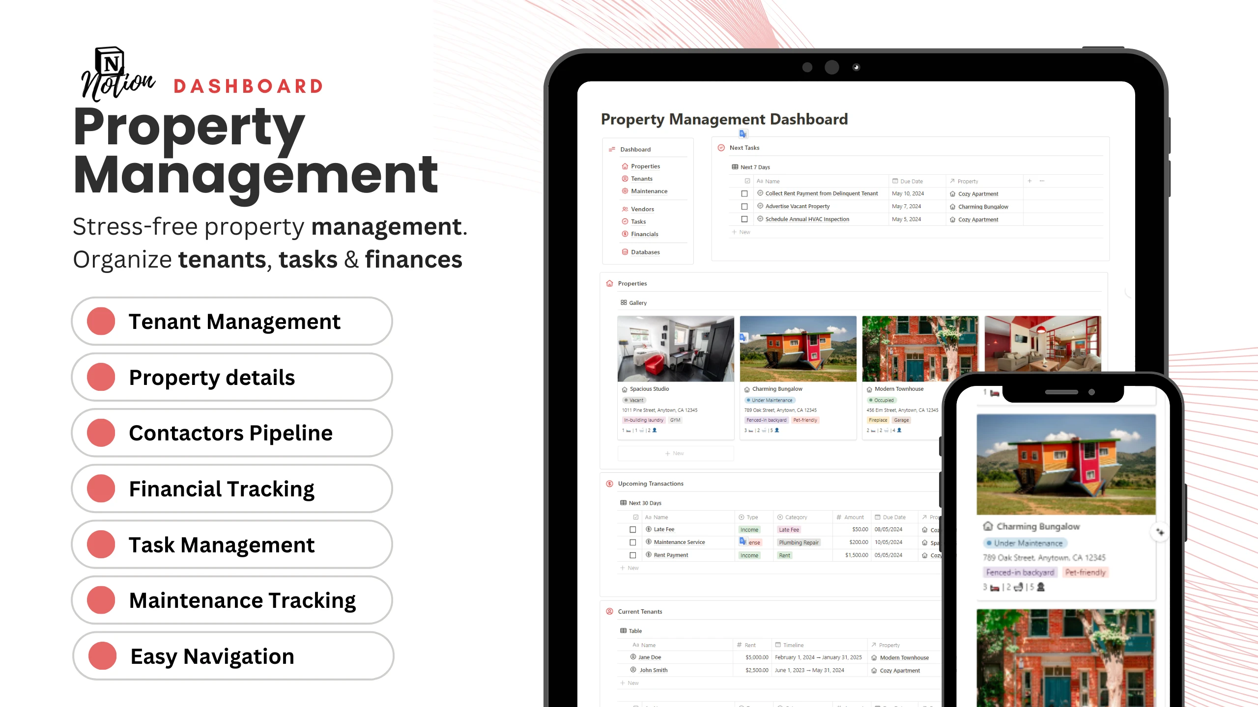 Property Management Notion Dashboard