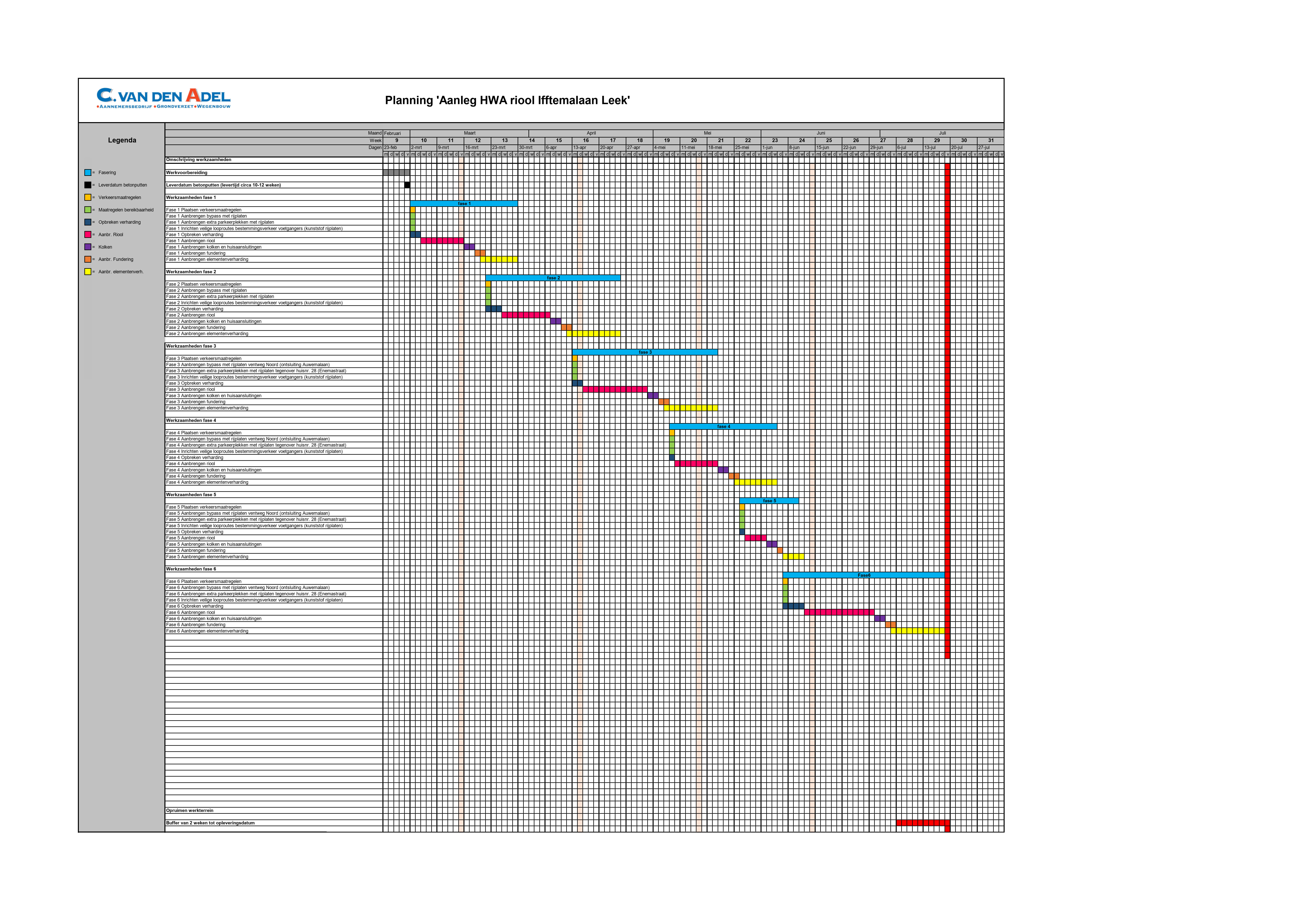 Planning Ifftemalaan e.o. te Leek