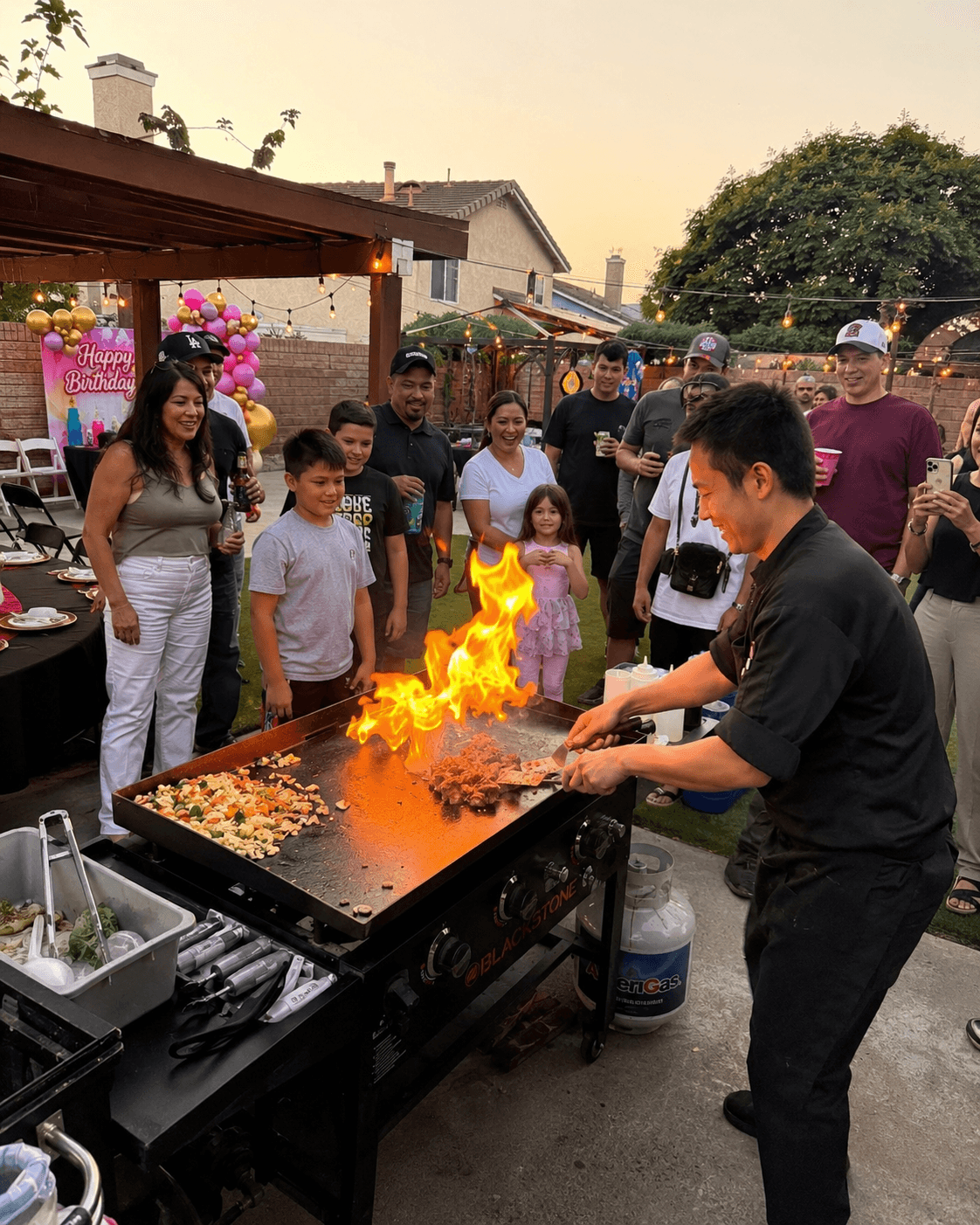 Private Hibachi birthday party for kids.