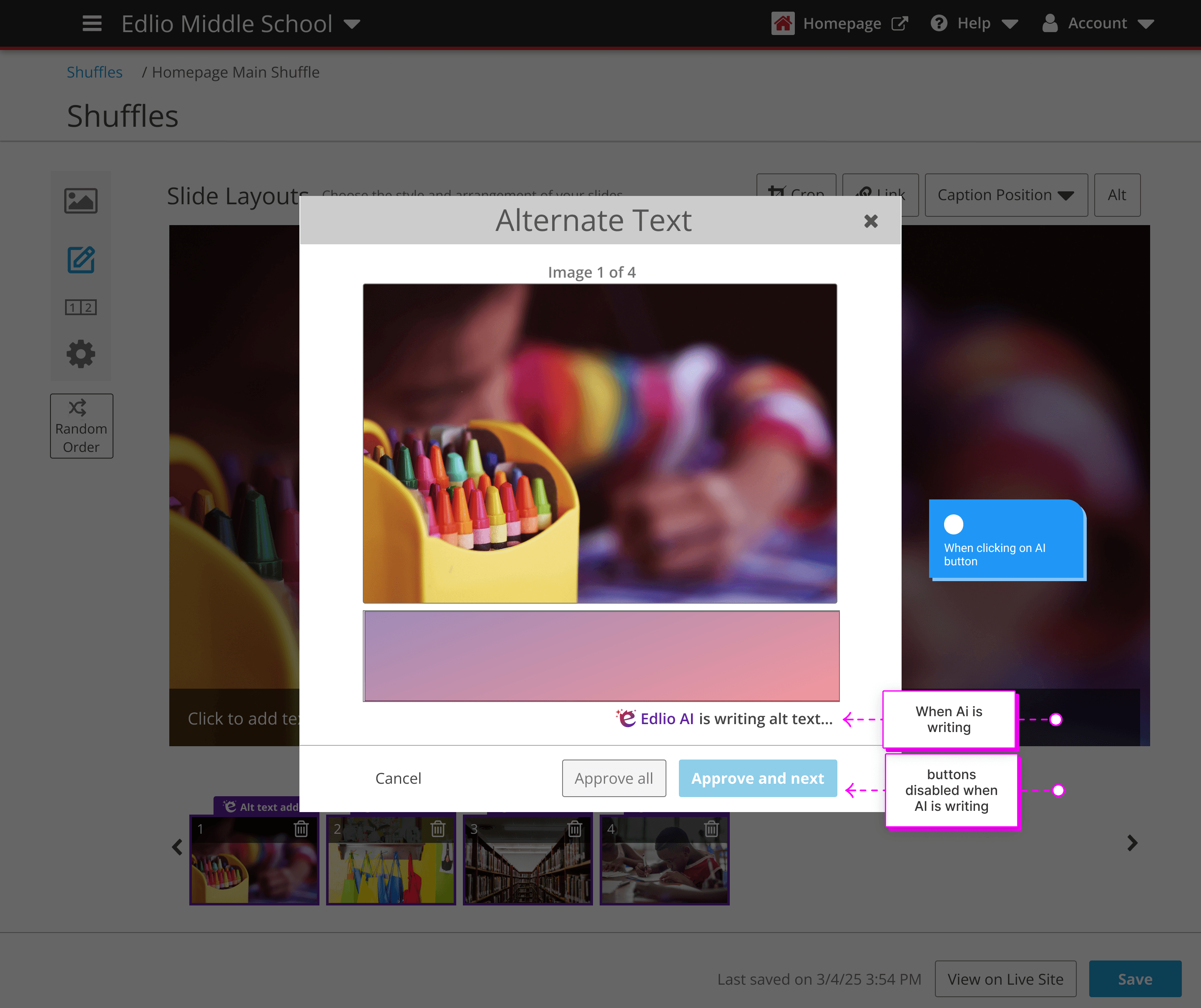Alt text writing with AI