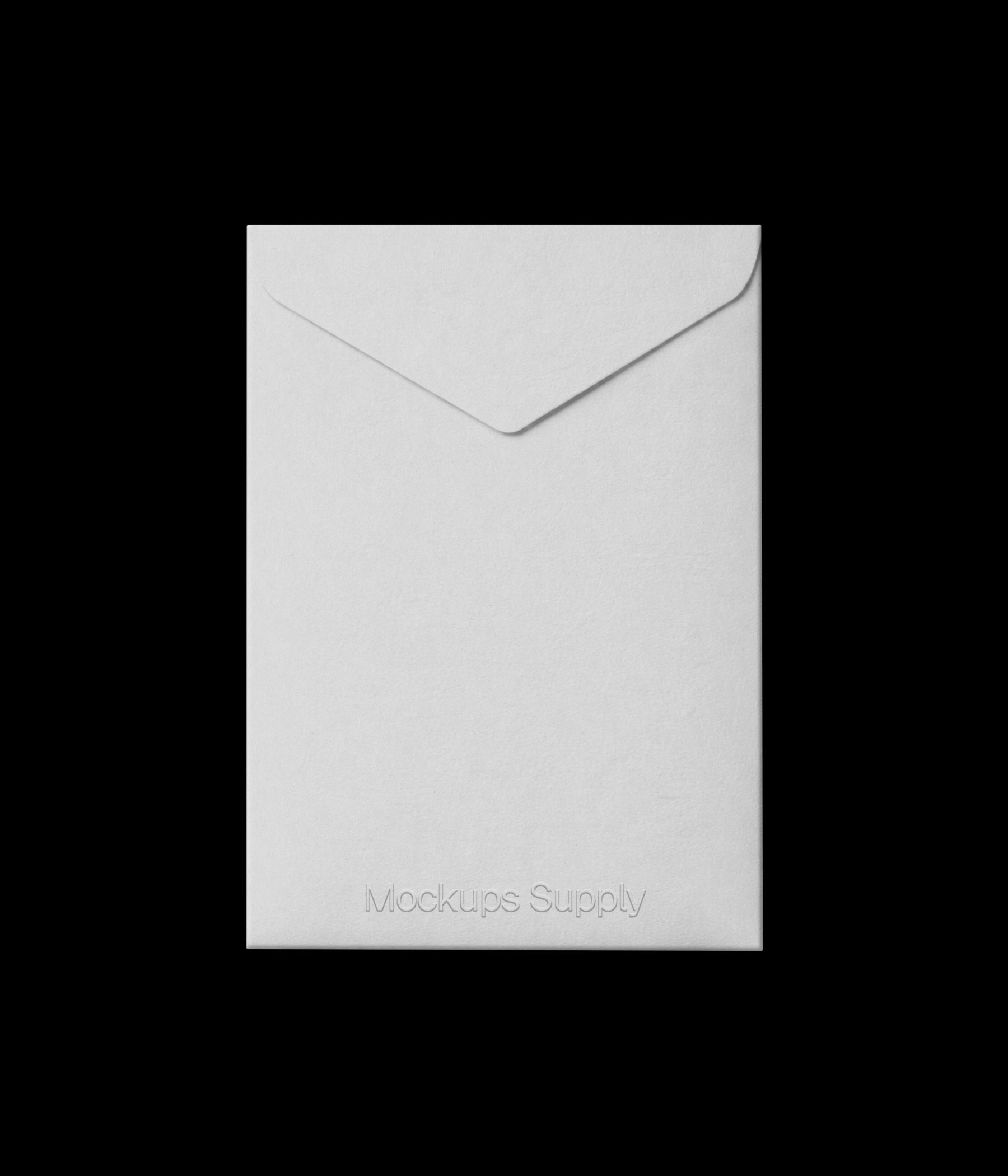 Envelope Mockups on Black Background Top View Download on Mockups Supply