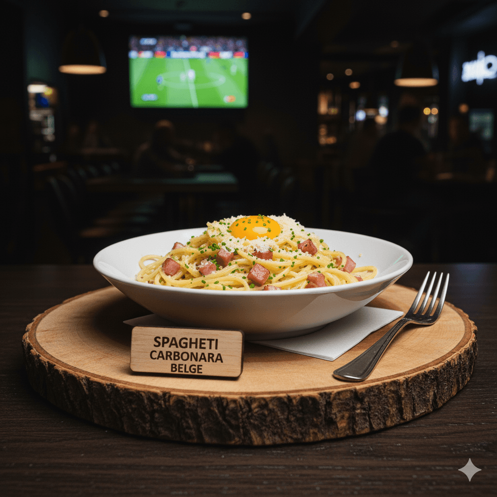 Spaghetti carbonara belge Half Time