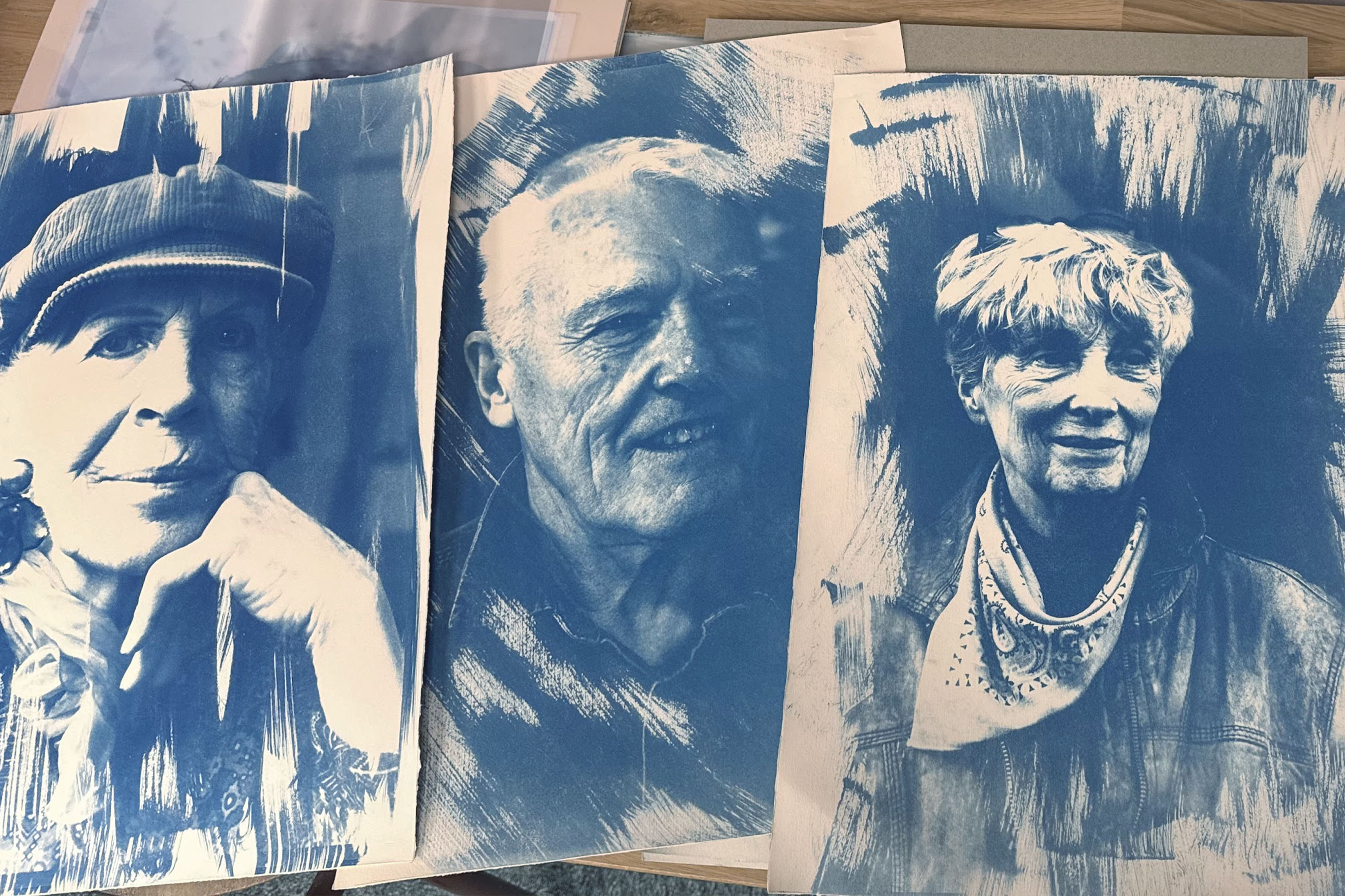 portraits cyanotype