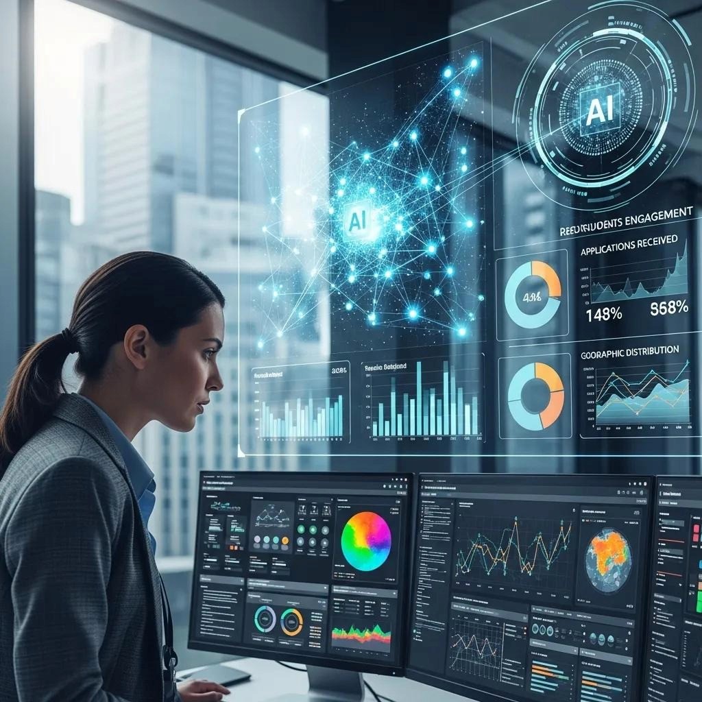 University admissions officer analyzing AI-driven lead qualification data