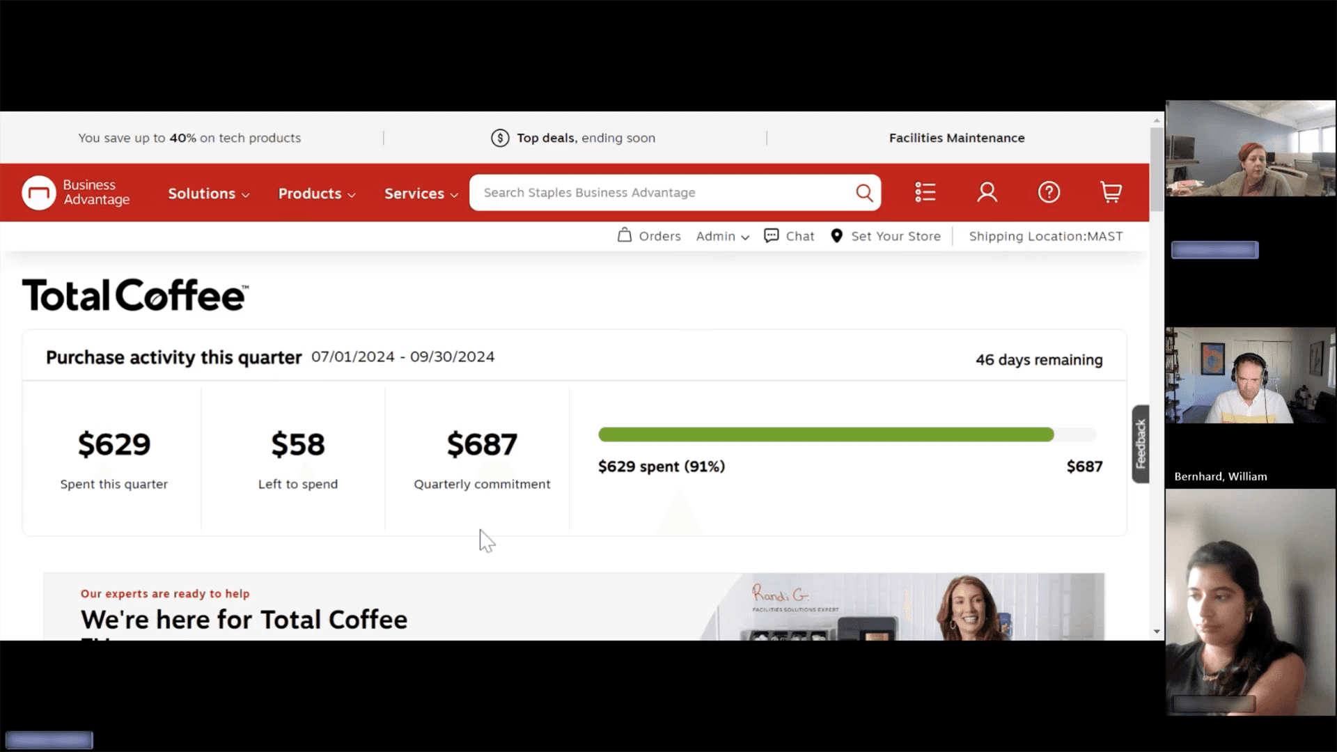 Interviwing a Total Coffee customer