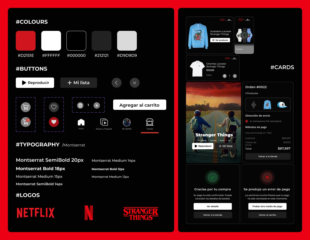 Design System Netflix x Stranger Things UX&UI Project