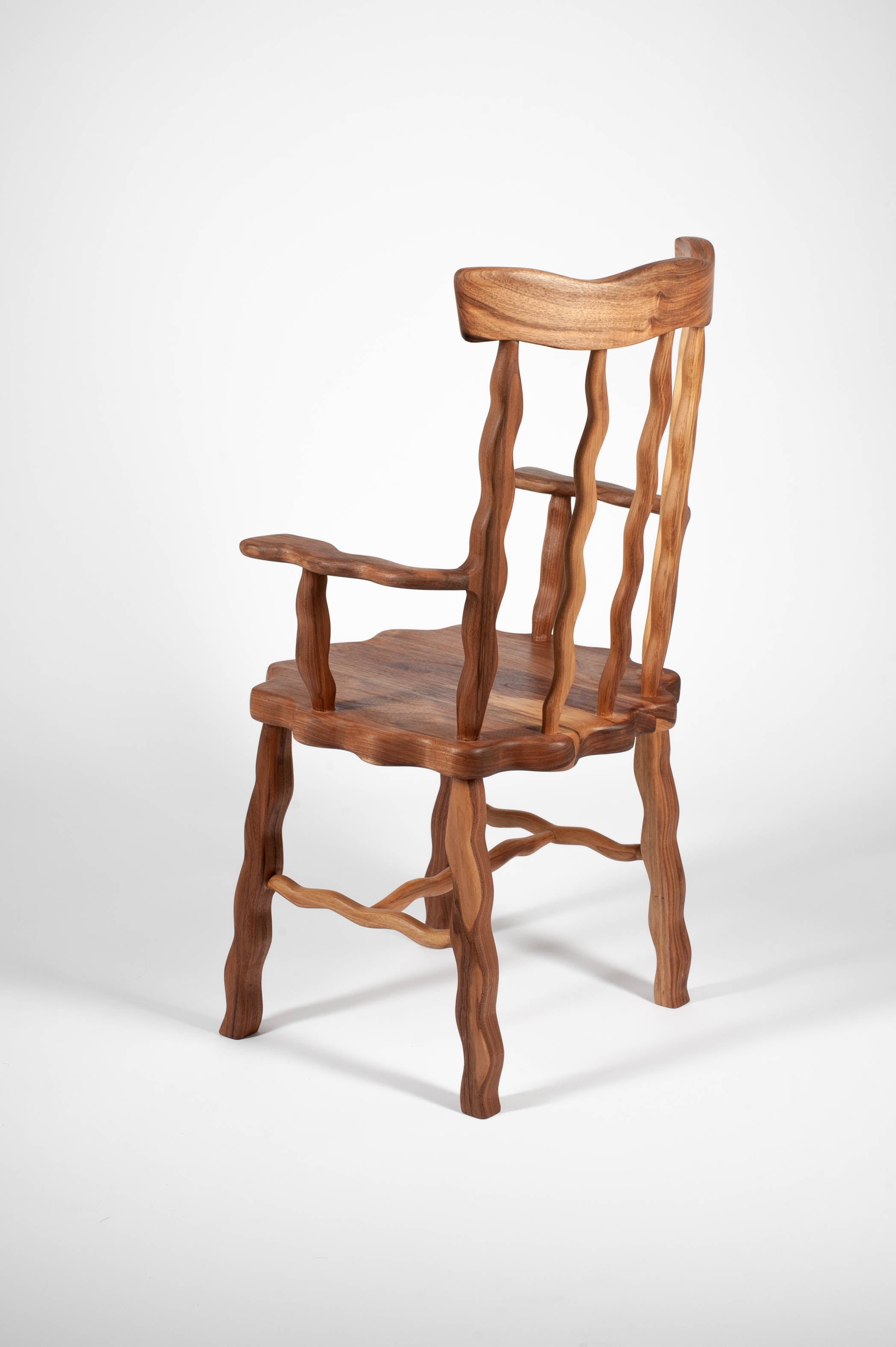 Walnut Windsor Armchair on a white background