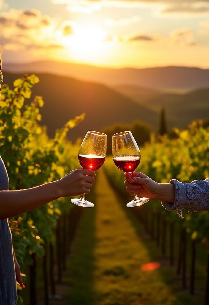 Photo de deux personnes tenant un verre de vin à la main et en train de trinquer