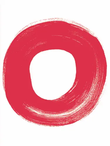 Red brush circle illustration