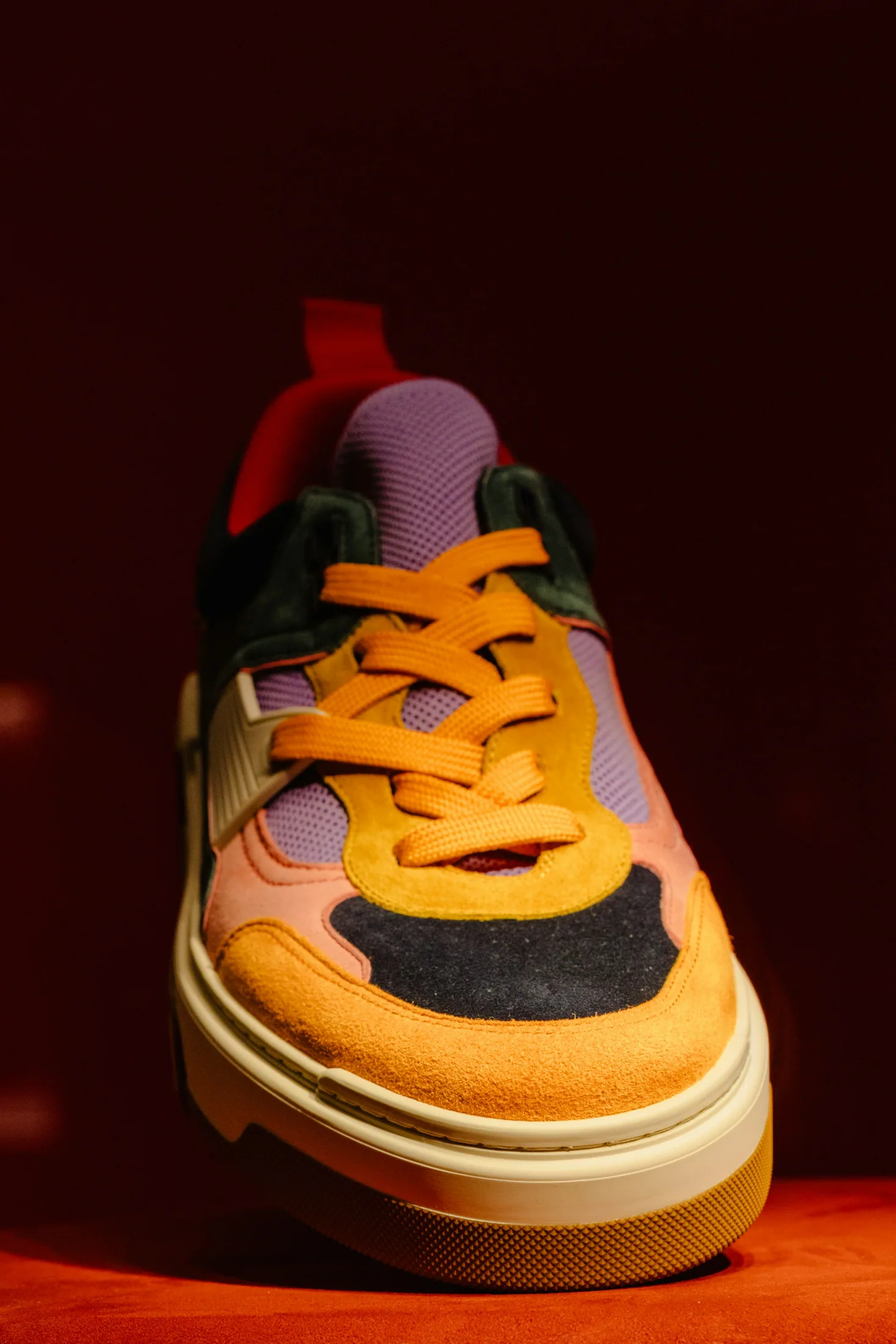 A suede sneaker