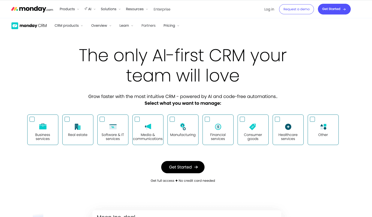 CRM for Freelancers - MondaySales CRM 
