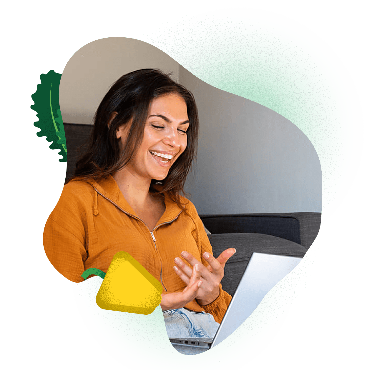 patient or provider celebrating in-network nutrtition counseling and talk therapy