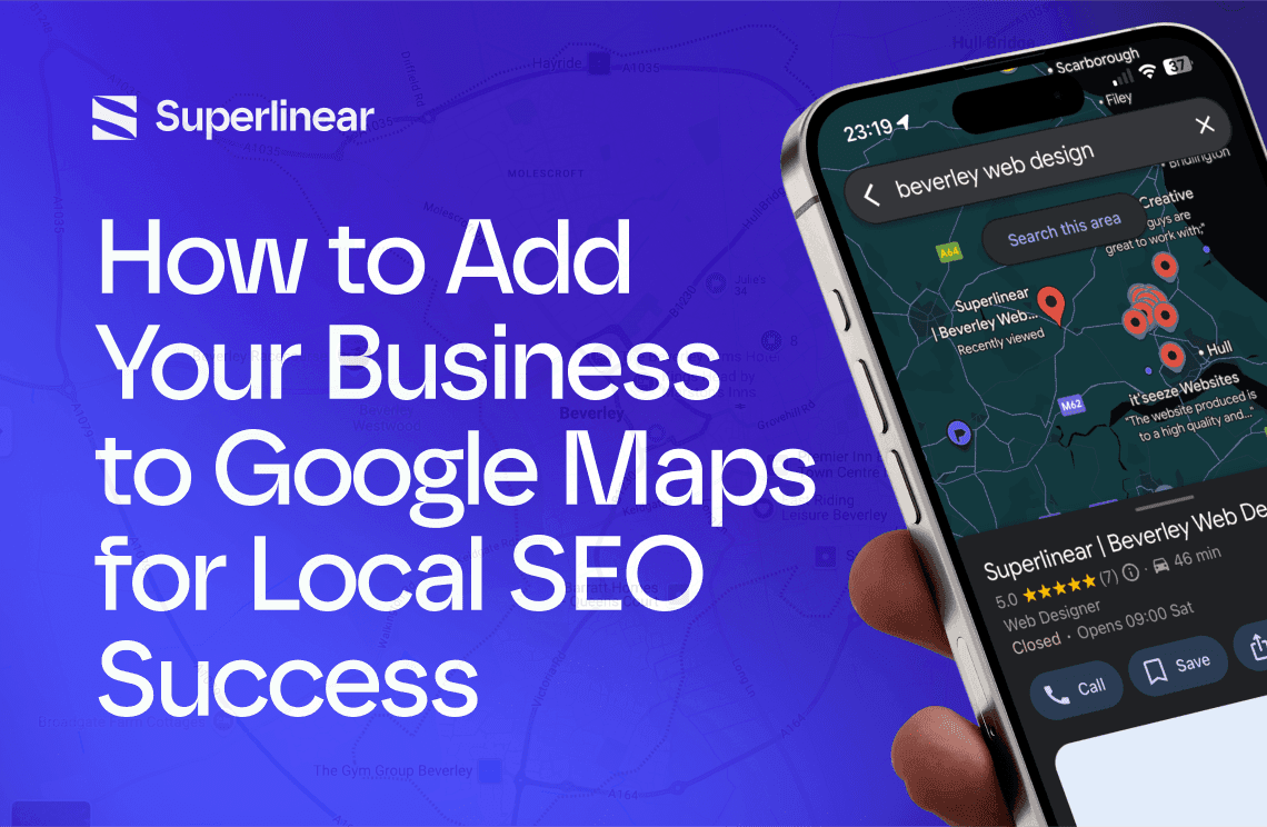 Image for Google Maps Local SEO article - by web design Beverley company Superlinear