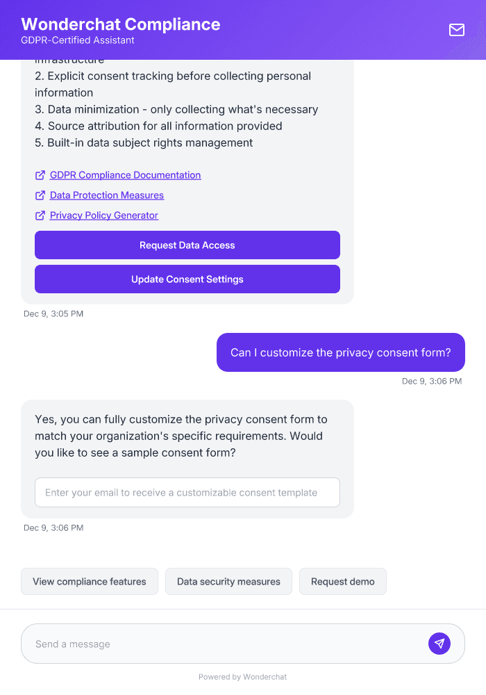 GDPR Compliant AI Agent Template