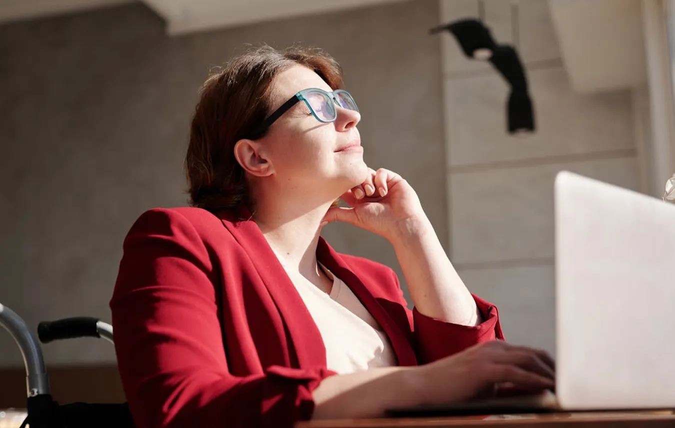 a woman basking in the sunlight