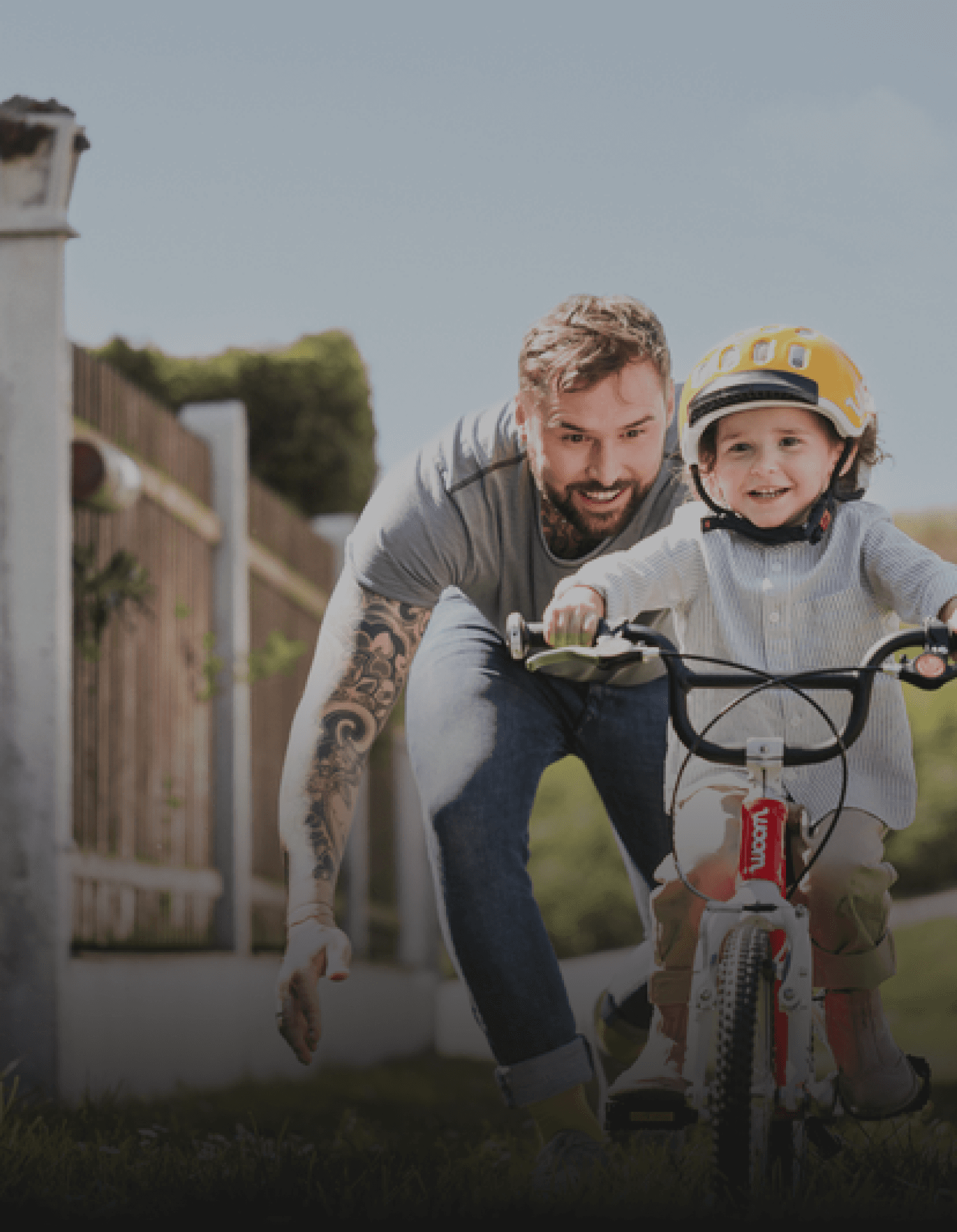 Dad and Child Rider