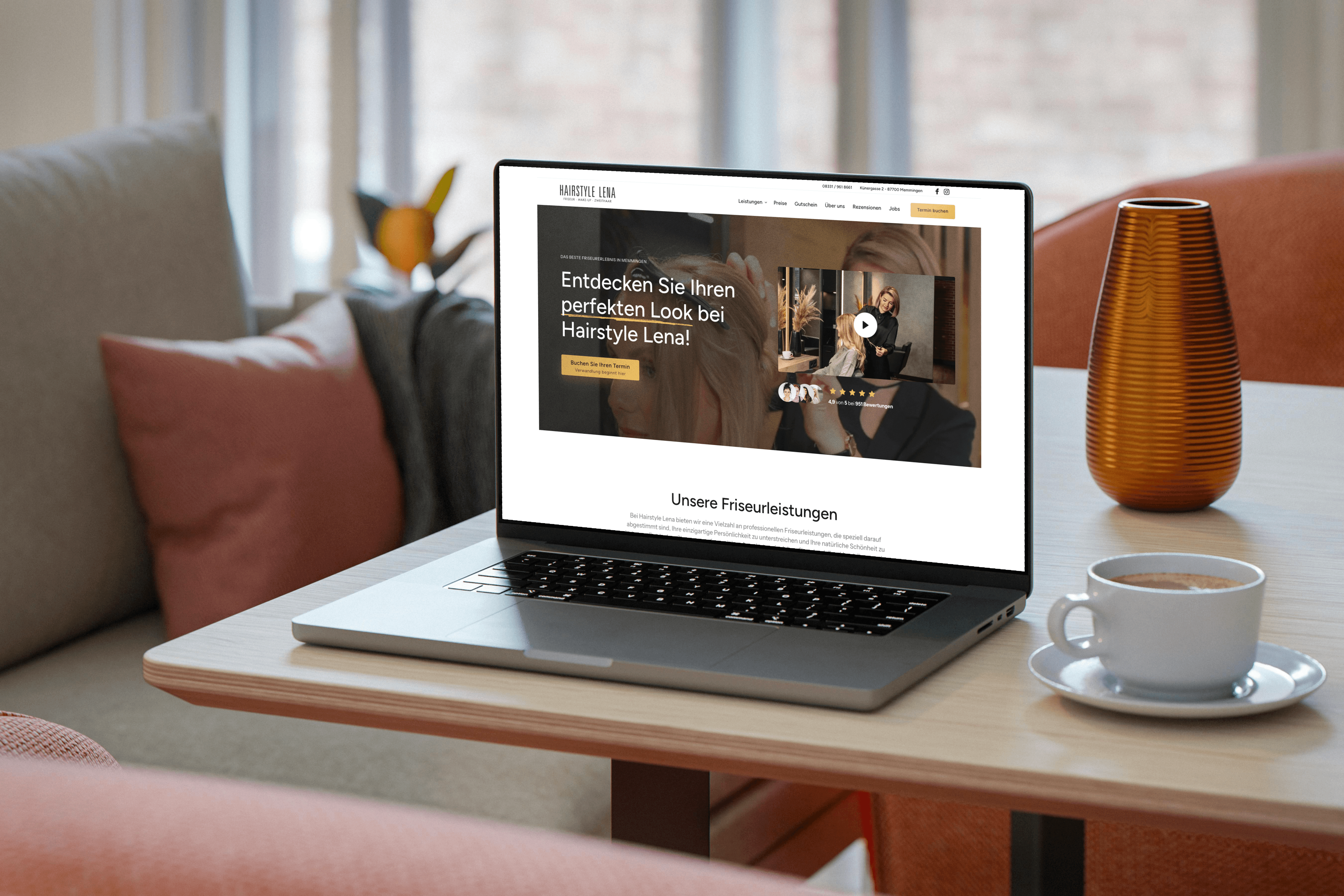 Hairstale Lena Website — Projektbeispiel