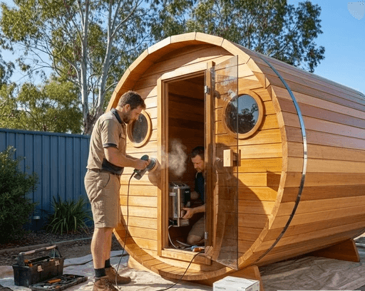 TotalSPA sauna installation in Sorrento Perth