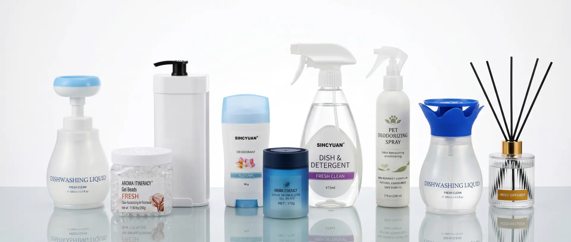 A collection of Jiah Group's star products including hygiene tools and premium pet care accessories.
