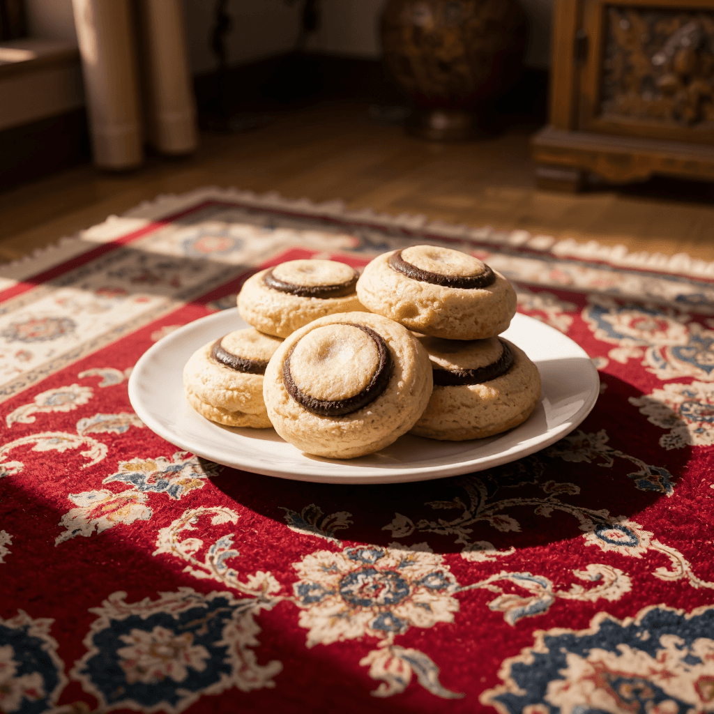 product photography of a plate of cookies