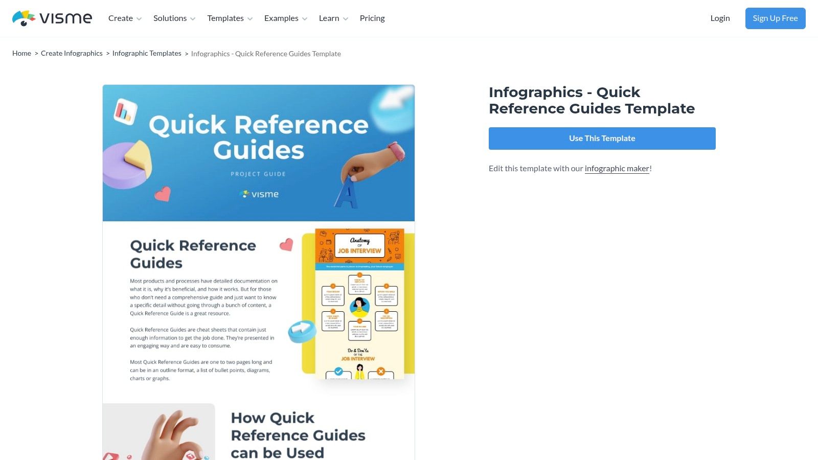 Visme Quick Reference Guide Template