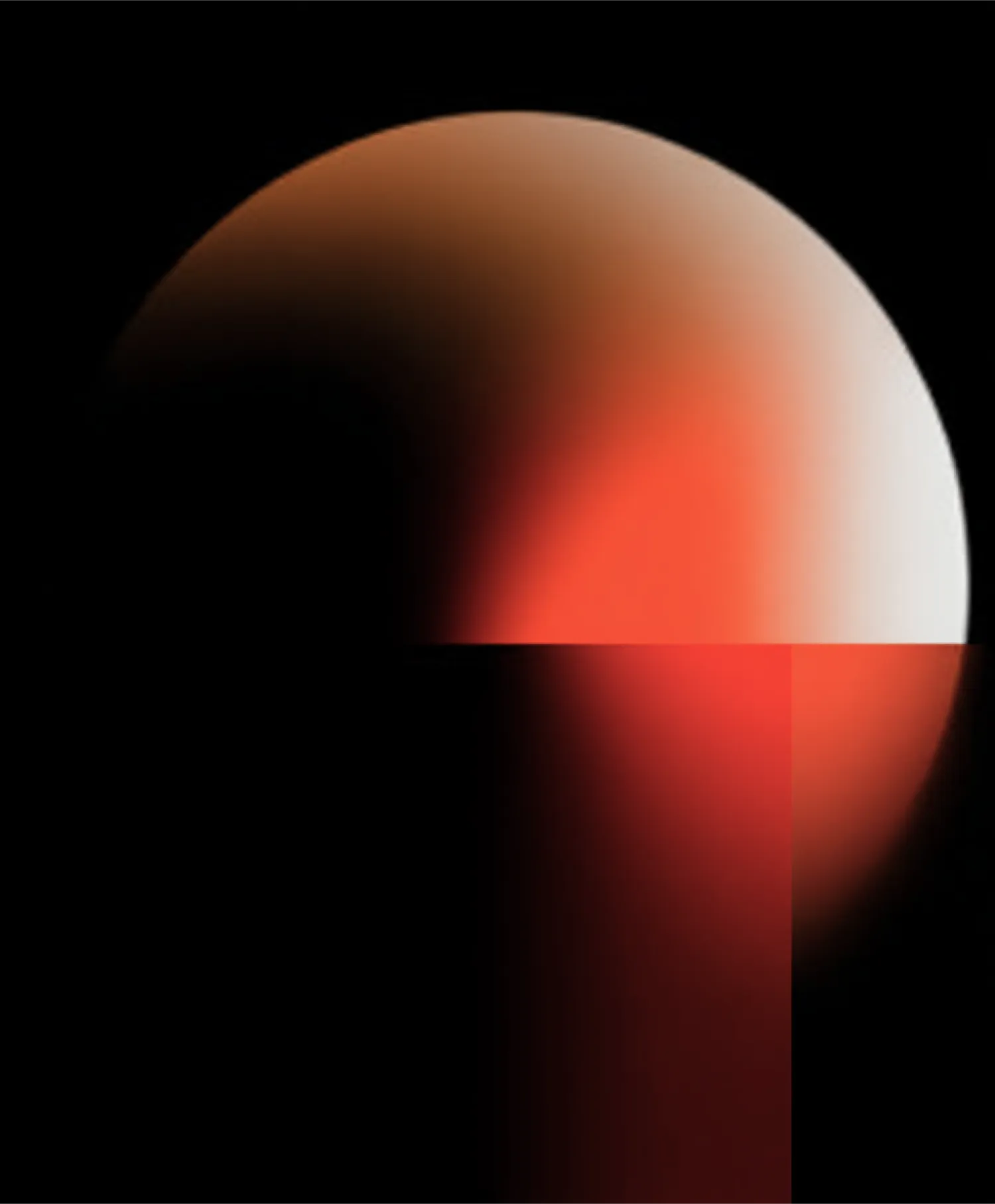 Radial gradient circle on a black background.