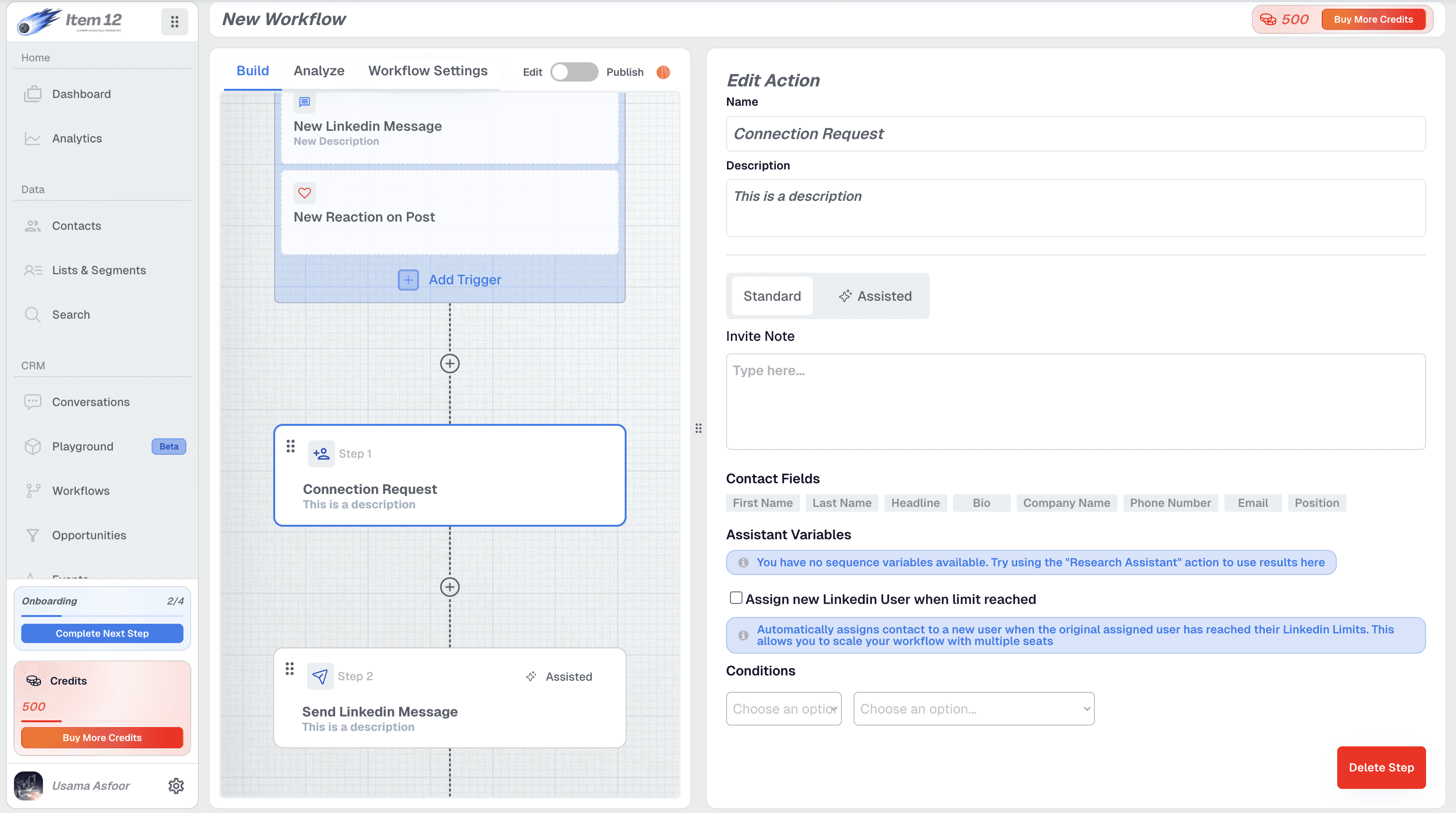 An image of Freelio's project ui