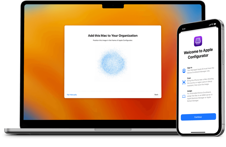 Apple devices using Apple Device Enrolment