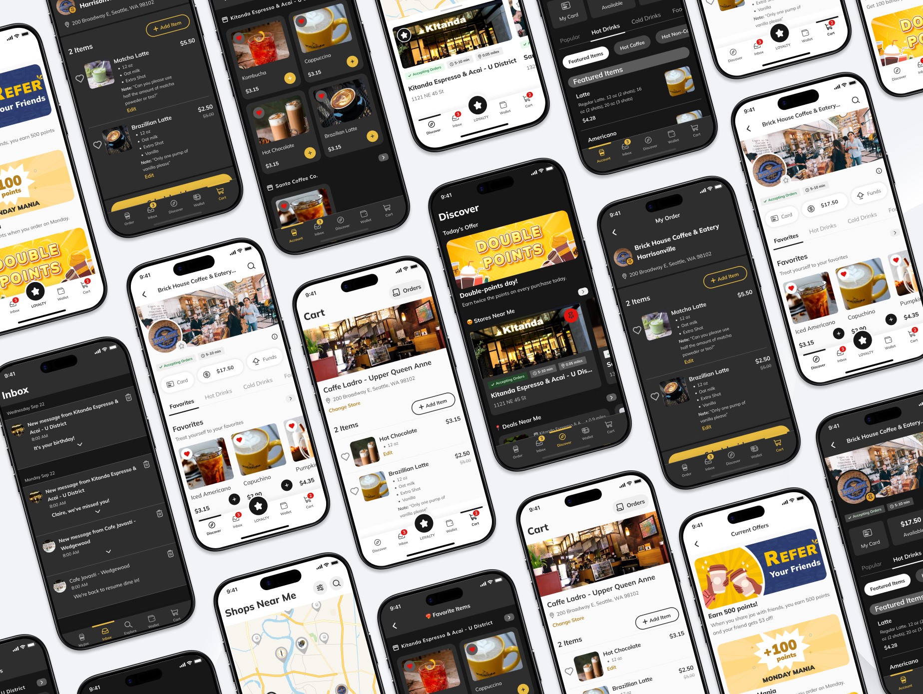 Intuitive coffee app UI with streamlined ordering experience