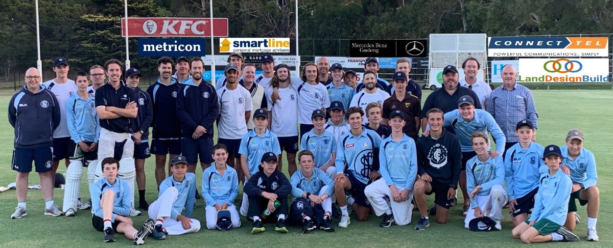 Whole Club Photo for Women's team celebrating for U17s Premiership Photo for 3rds Team Celebrating for Dylan Hodge Bowling for Newtown & Chilwell Cricket Club