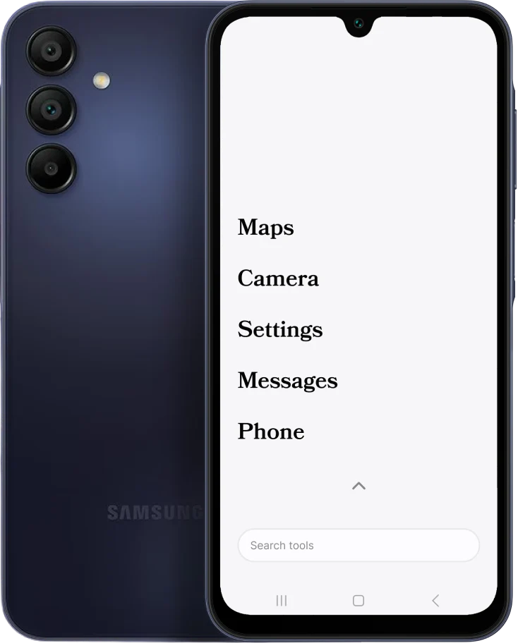 Wisephone minimal user interface